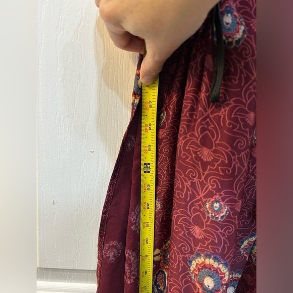 Free People Come See about Me Maxi Vest Boho Hippie Free Spirit Artsy Sz M Flowy - Picture 11 of 12